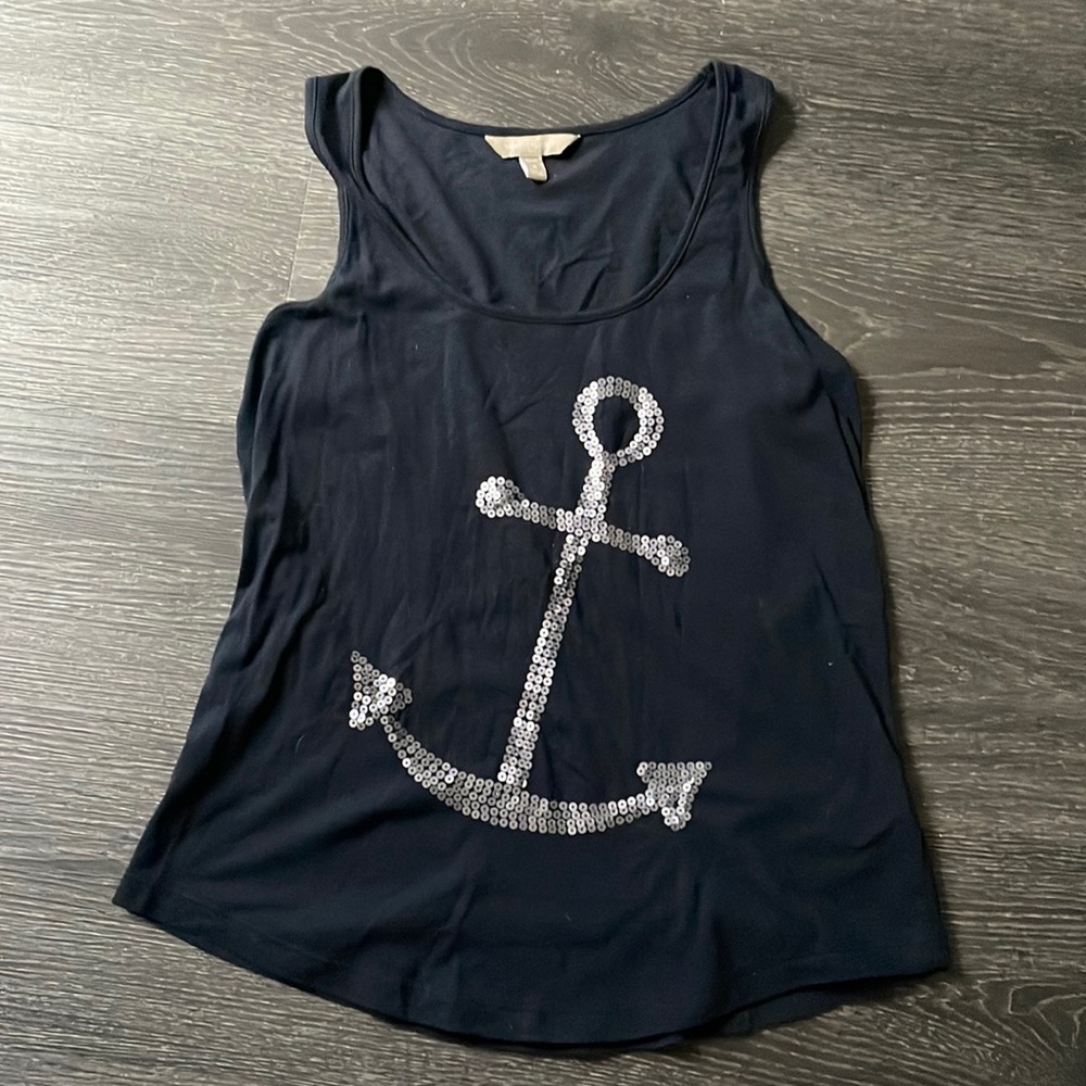 Banana republic tank, top size small, color, navy
